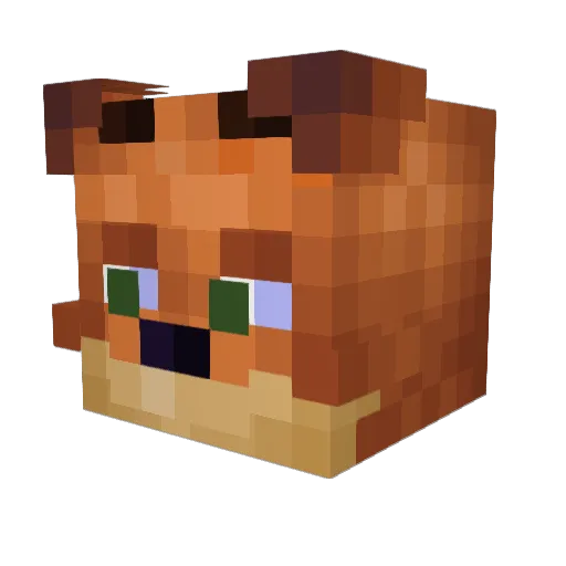 Roxizero Minecraft avatar head, 3D render