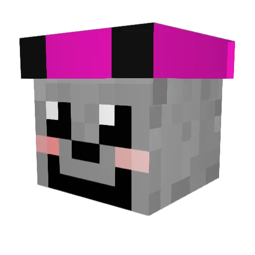 Roxmiral Minecraft avatar head, 3D render