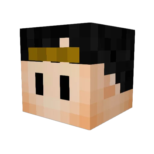 Roxmz Minecraft avatar head, 3D render