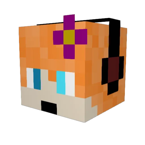 Roxnnis_ Minecraft avatar head, 3D render