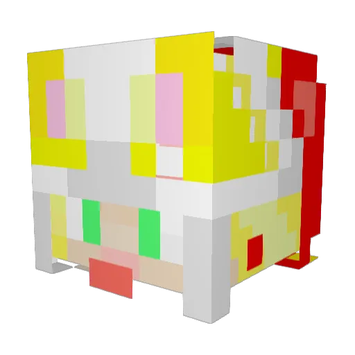 Roxore Minecraft avatar head, 3D render