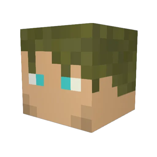 Roxtess Minecraft avatar head, 3D render
