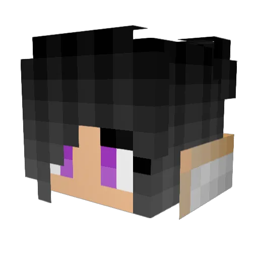 Roxxann Minecraft avatar head, 3D render