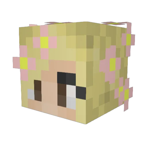 RoxxieB3 Minecraft avatar head, 3D render