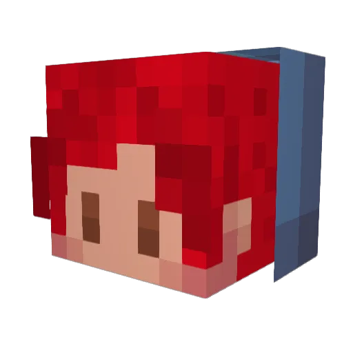 Roxy1108 Minecraft avatar head, 3D render