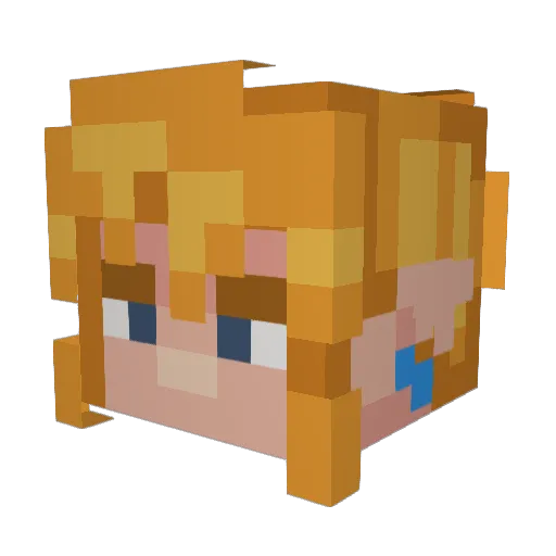 Roxy2705 Minecraft avatar head, 3D render