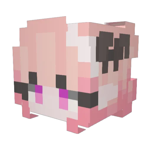 Roxy6699 Minecraft avatar head, 3D render