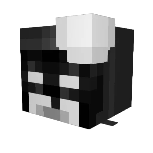 RoxyBoxi Minecraft avatar head, 3D render