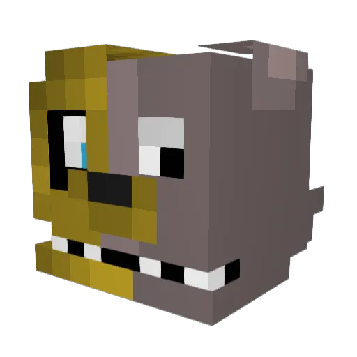 RoxyCoxxy Minecraft avatar head, 3D render