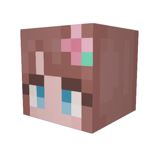 RoxyFennecFoxy Minecraft avatar head, 3D render
