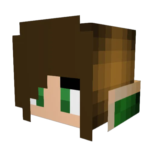 RoxyG4 Minecraft avatar head, 3D render