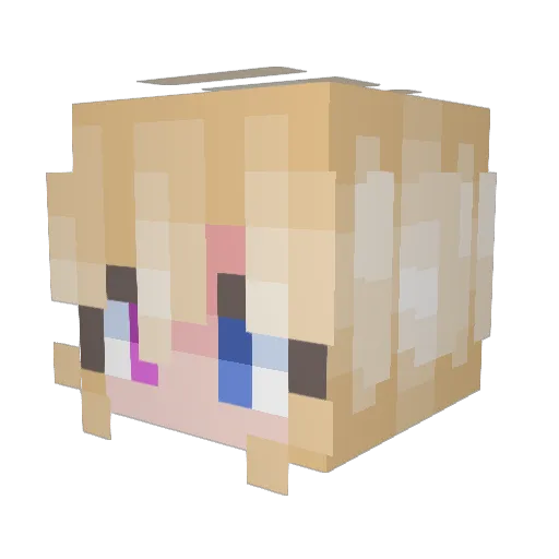 RoxyHeart123 Minecraft avatar head, 3D render