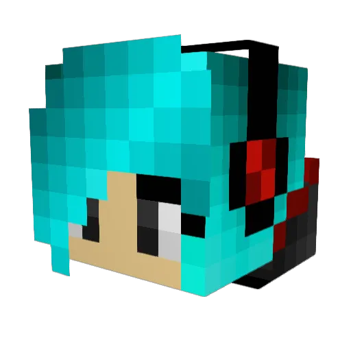 RoxyKeks99 Minecraft avatar head, 3D render