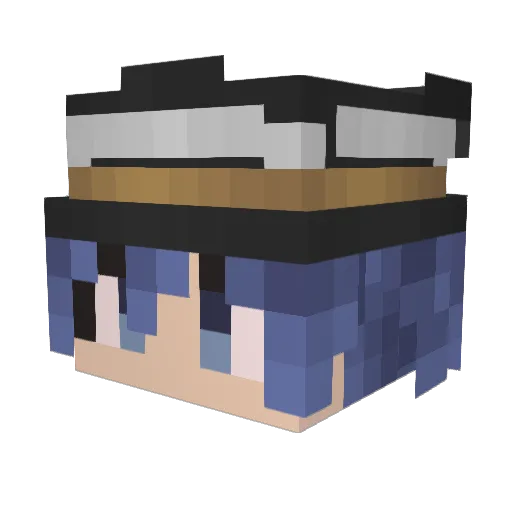 RoxyMosh Minecraft avatar head, 3D render