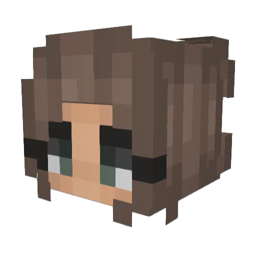 RoxyNic Minecraft avatar head, 3D render
