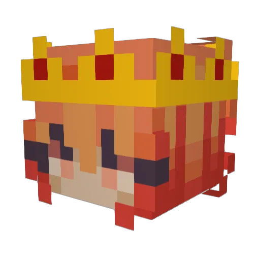 RoxyTFox Minecraft avatar head, 3D render