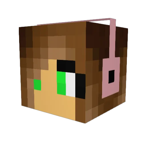 Roxy_233 Minecraft avatar head, 3D render
