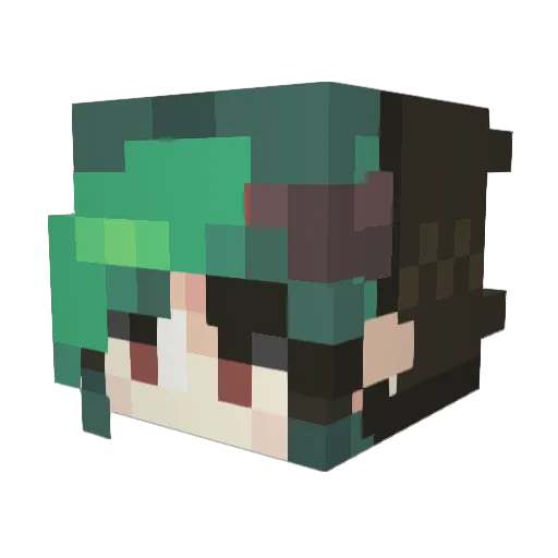 Roxy_KiIiy Minecraft avatar head, 3D render