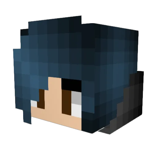 Roxy_La Minecraft avatar head, 3D render