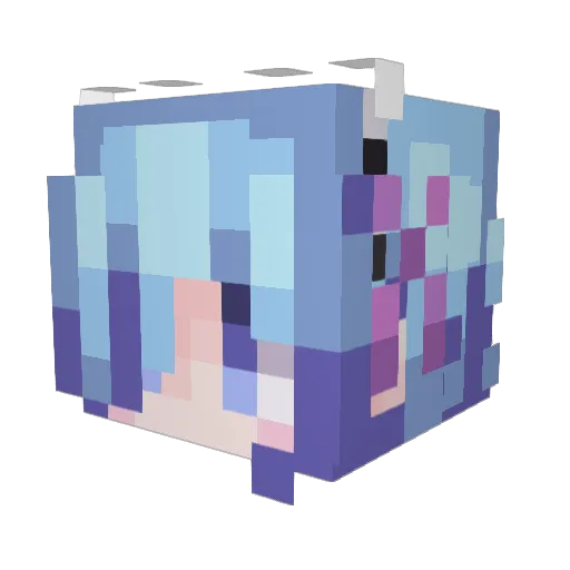Roxy__9 Minecraft avatar head, 3D render