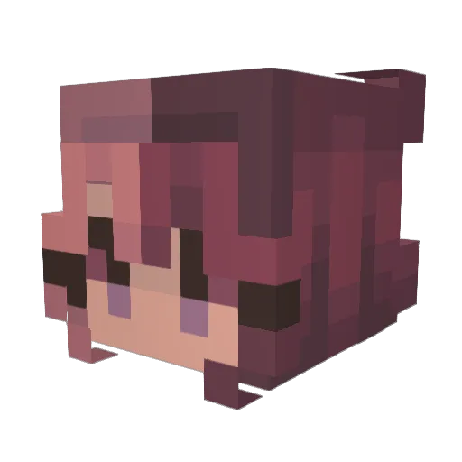 Roxyberry_ Minecraft avatar head, 3D render