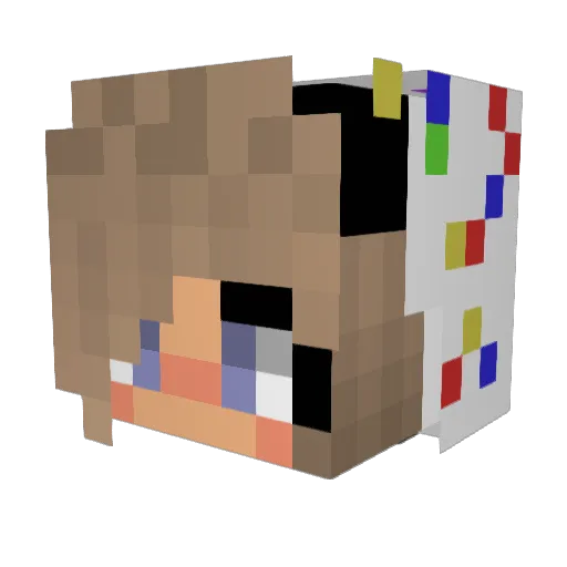 Roxykarmaice Minecraft avatar head, 3D render