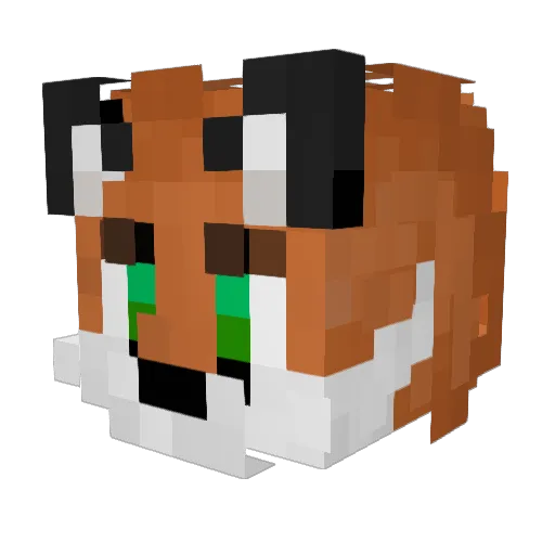 Roxymor Minecraft avatar head, 3D render