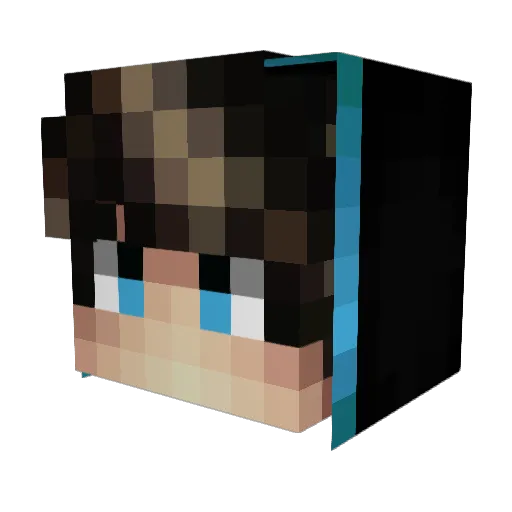RoxzyYT Minecraft avatar head, 3D render