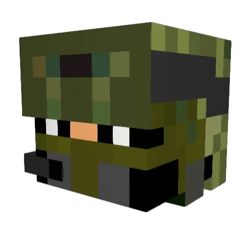 RoyBoelen Minecraft avatar head, 3D render