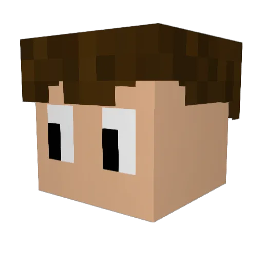 RoyBtty Minecraft avatar head, 3D render