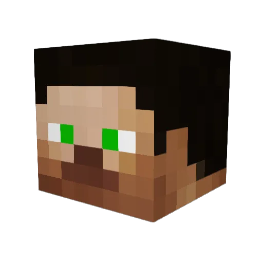 RoyHe Minecraft avatar head, 3D render