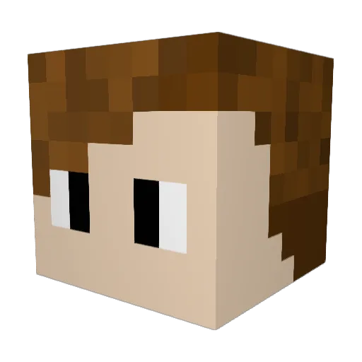 RoyHood Minecraft avatar head, 3D render