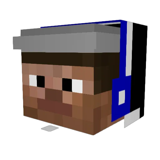 RoyRolls Minecraft avatar head, 3D render