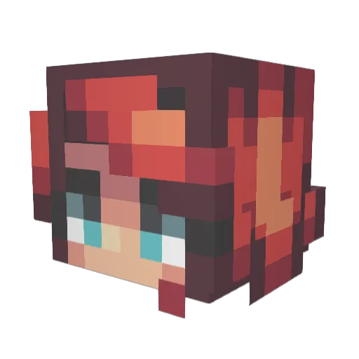 RoyTheRedstoner Minecraft avatar head, 3D render