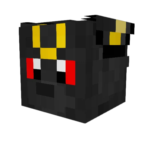 RoyUmbreon Minecraft avatar head, 3D render