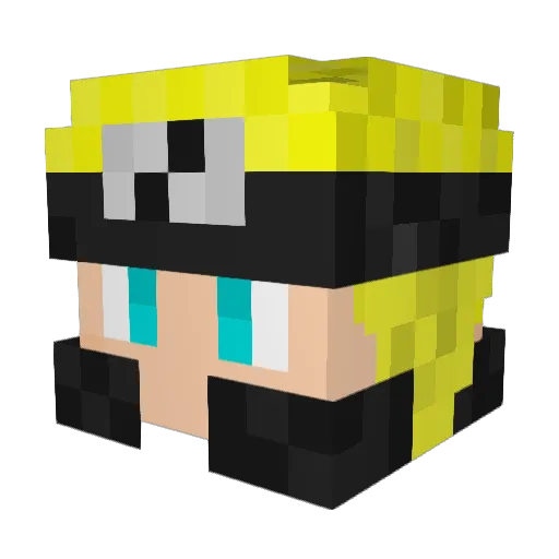 Roy_Feng Minecraft avatar head, 3D render
