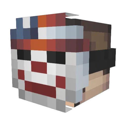 Royal26 Minecraft avatar head, 3D render