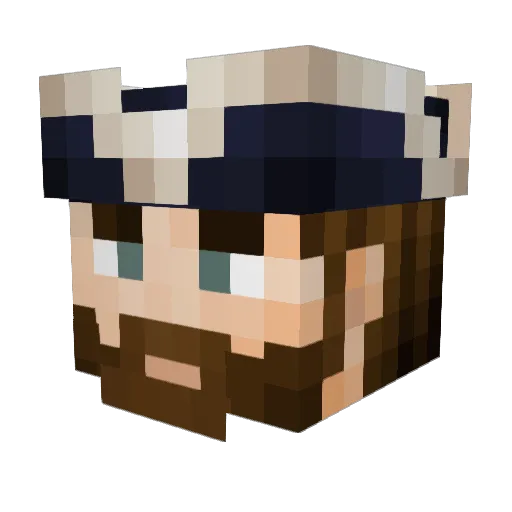 RoyalAmerican Minecraft avatar head, 3D render