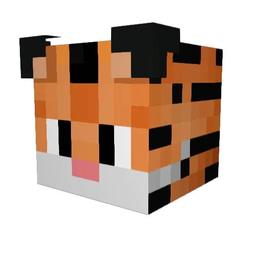 RoyalBengalT Minecraft avatar head, 3D render