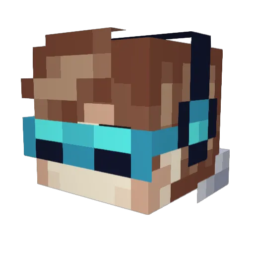 RoyalBomber21 Minecraft avatar head, 3D render