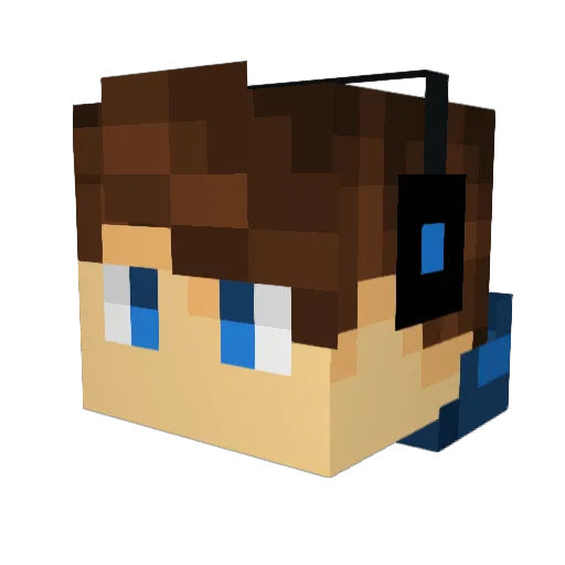 RoyalCarrot Minecraft avatar head, 3D render