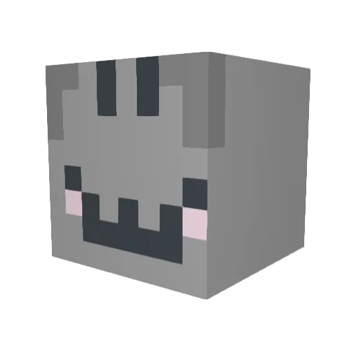 RoyalCatto Minecraft avatar head, 3D render