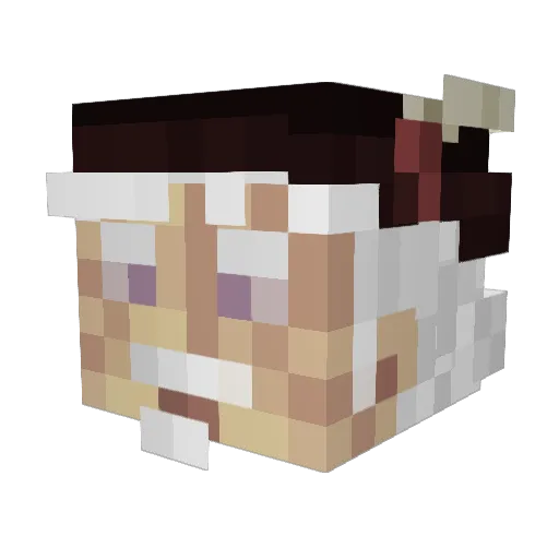 RoyalClouds Minecraft avatar head, 3D render