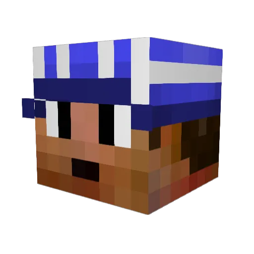 RoyalColt25106 Minecraft avatar head, 3D render