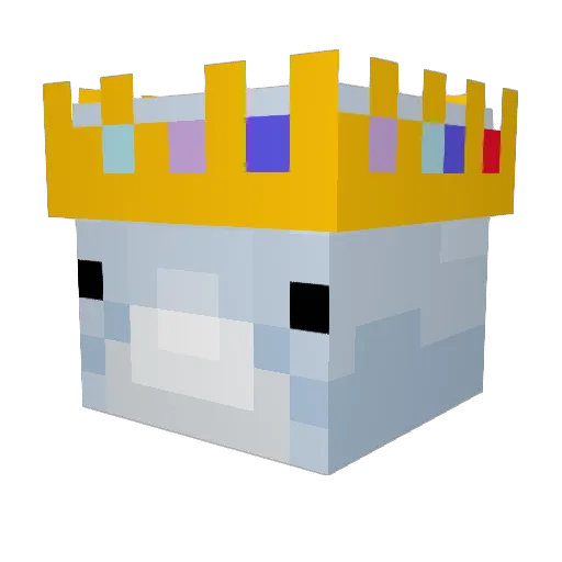 RoyalDolphin Minecraft avatar head, 3D render