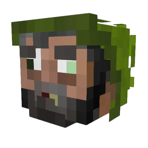 RoyalDove Minecraft avatar head, 3D render