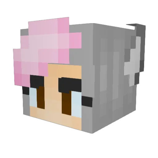 RoyalGhostmit Minecraft avatar head, 3D render