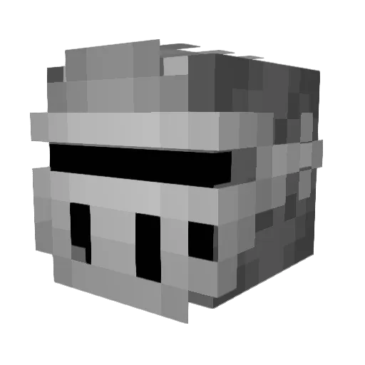 RoyalGuard11 Minecraft avatar head, 3D render