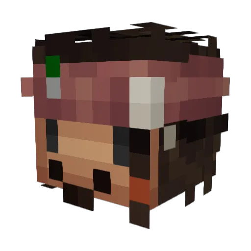 RoyalGuswagon Minecraft avatar head, 3D render