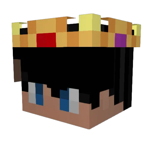 RoyalHitman Minecraft avatar head, 3D render